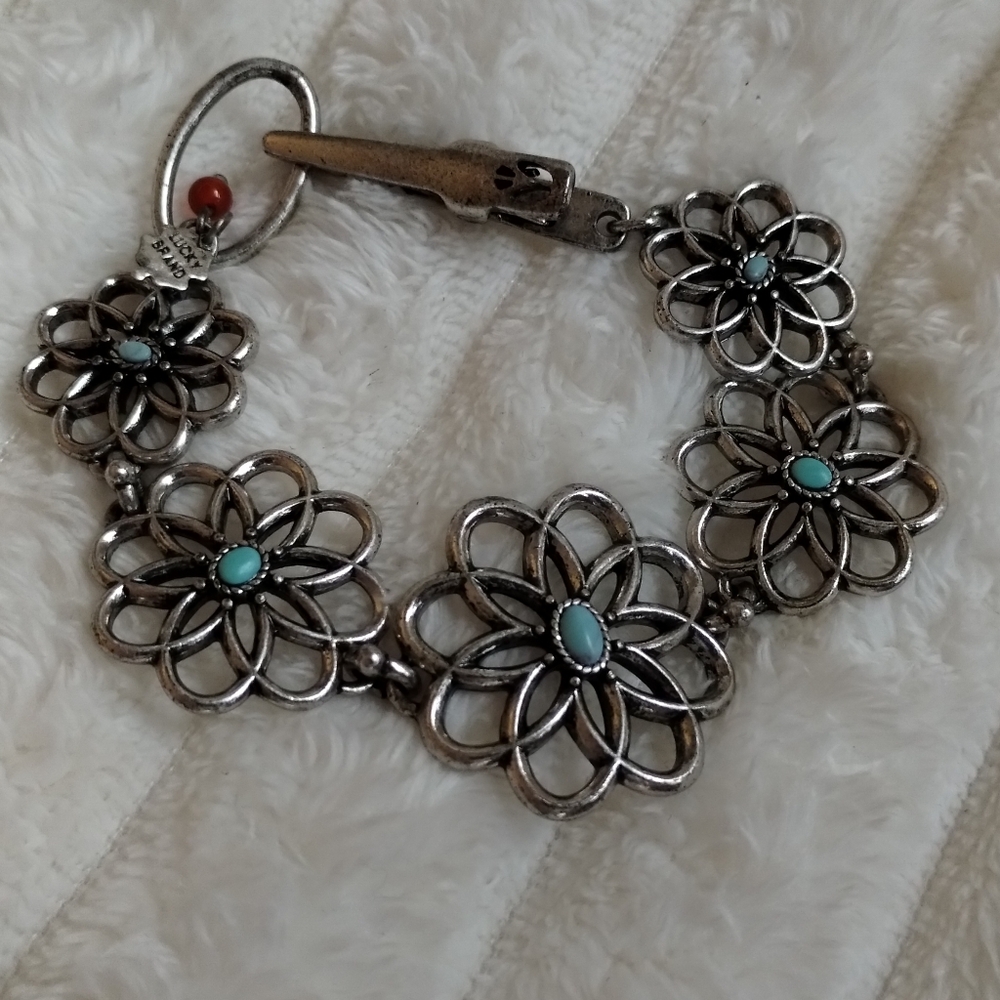 Lucky Brand Turquoise Flower Bracelet